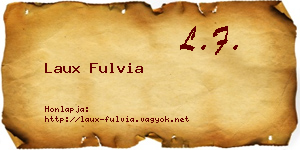 Laux Fulvia névjegykártya